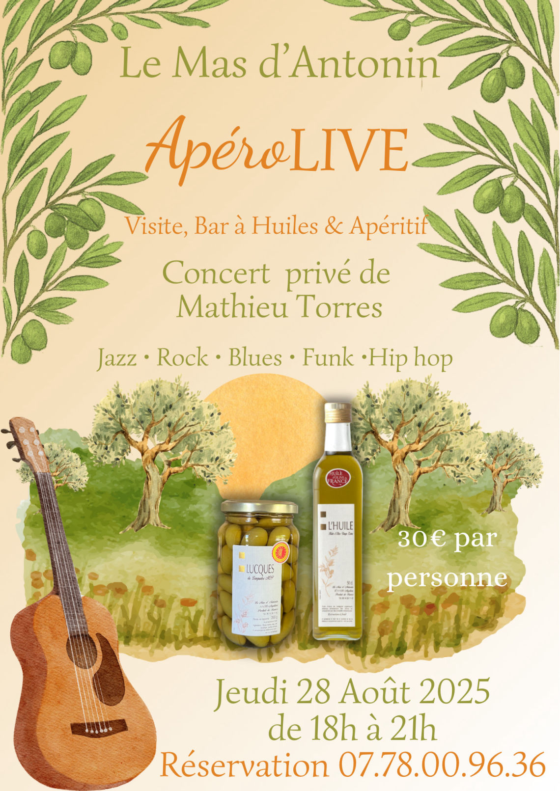 ApéroLIVE Mas d'Antonin visite bar à huiles, apéritif
