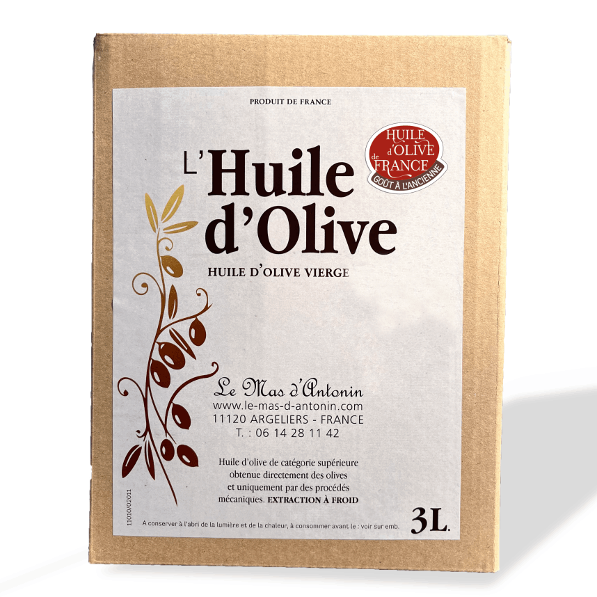 Huile d'olive Vierge Gout à l'ancienne bib 3l Mas d'Antonin